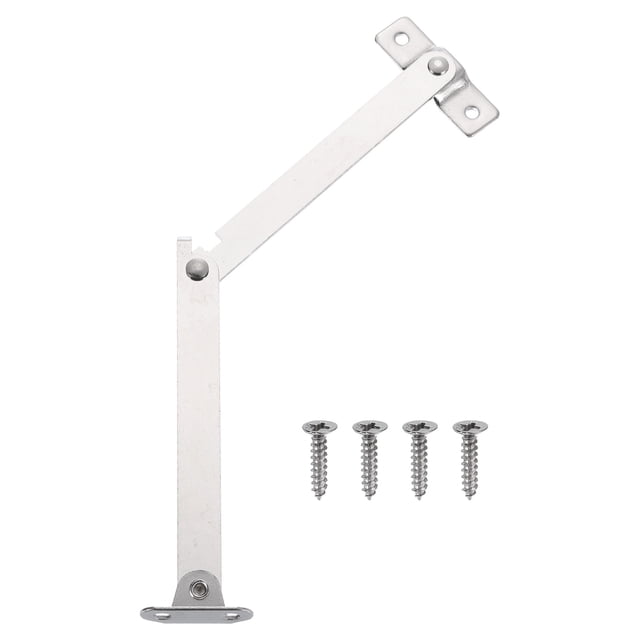 4.3" Folding Lid Support Hinges, Lift Up Stay Hinge with Screws, Silver