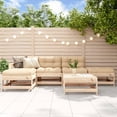 thumbnail image 1 of vidaXL 6 Piece Garden Lounge Set with Cushions Solid Wood, 1 of 5