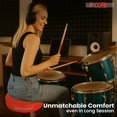 thumbnail image 3 of 5 Core Drum Throne 3" Thick Padded Memory Foam Comfortable Drummer Stool 330Lb Capacity Adjustable, 3 of 14