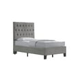 thumbnail image 2 of Artum Hill Piper Light Gray Twin Upholstered Bed with Tufted and Padded Headboard, 2 of 10
