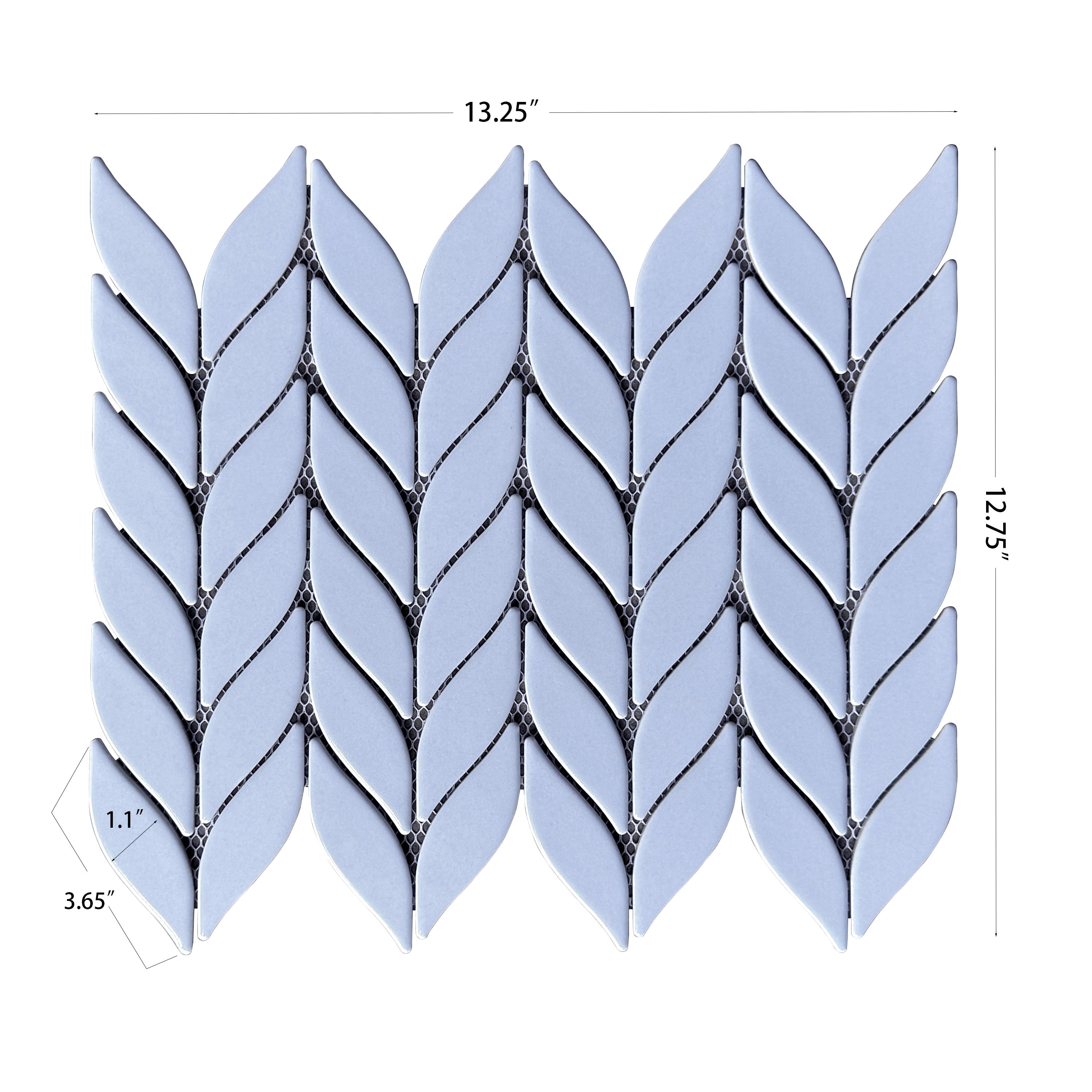15-Sheets of Petal/Leaf Matte Porcelain Mosaic Tile – Wall & Floor Use