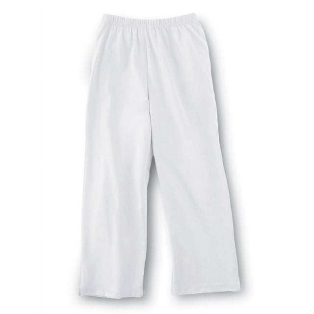 Pantalones capri cortos cómodos con cintura elástica para mujer de Collections Etc Samanthas Style Shoppe, blancos, talla extra grande