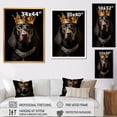 thumbnail image 4 of Designart "Royal Dachshund Crowned King" Animals Canvas Wall Art - Traditional Brown Dog Bedroom Canvas Wall Art, 4 of 6