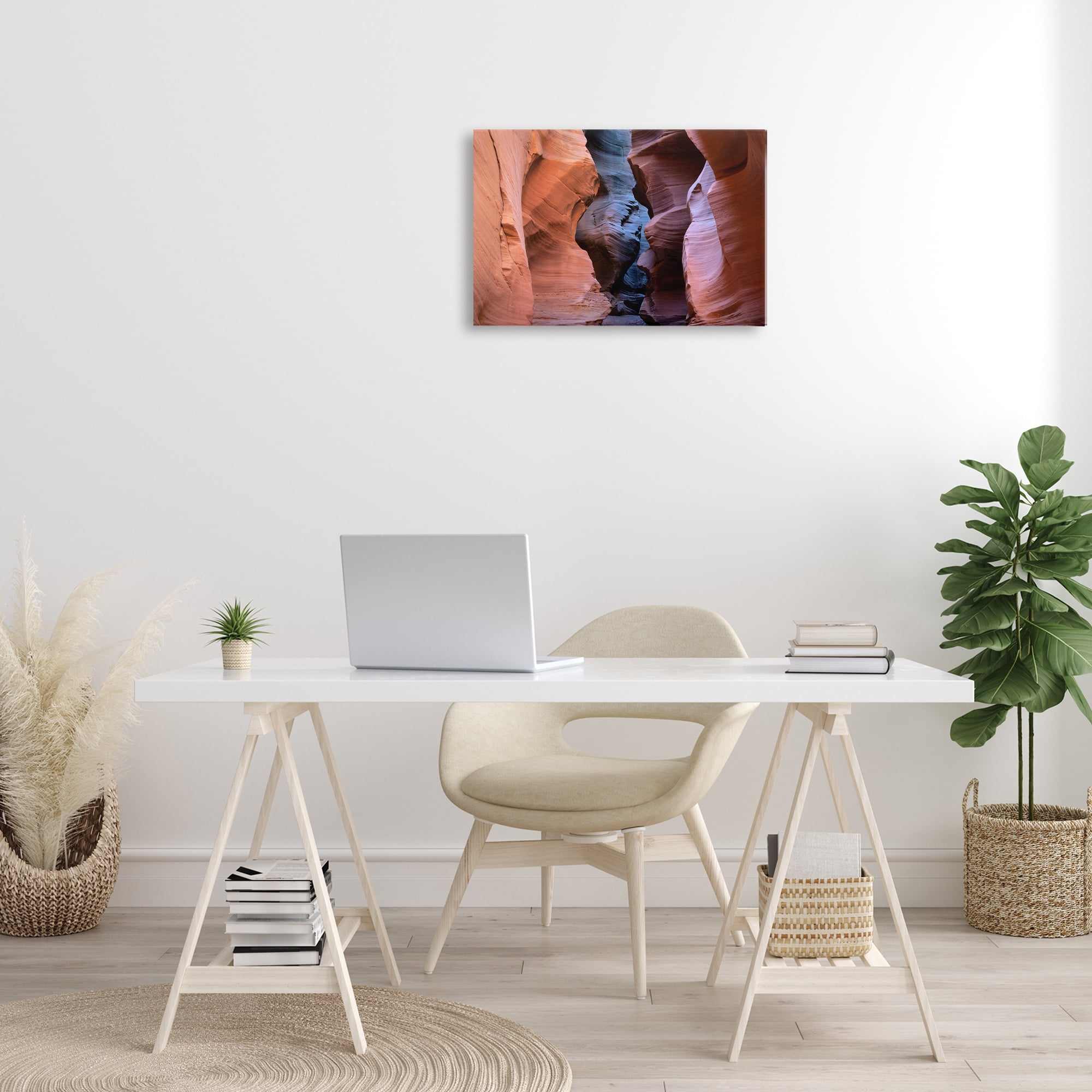 Stupell Industries Slot Canyon View Landscape Photography Gallery Wrapped Canvas Art Print Wall Art, 24 x 16