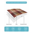 thumbnail image 5 of Quilts Twin Size Bedding Set, Red Brown Plaid Lightweight Quilted Comforter, Modern Abstract Ombre Gingham Checkered Soft Reversible Bedspread Coverlet with Pillow Covers for All Season, 68" x 86", 5 of 7