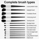 thumbnail image 2 of Nuevo juego de 13 brochas de maquillaje súper suaves, brochas para sombras de ojos, contorno de labios, polvos sueltos, corrector, brochas de maquillaje, herramienta de maquillaje, 2 of 6