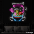 thumbnail image 2 of Craftnamesign Cat Ramen Neon Sign, Ramen Restaurant Decor, Shop Signage, 2 of 4