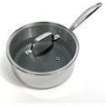 thumbnail image 5 of Lexi Home 2.7-Quart Diamond Tri-Ply Non Stick Sauce Pan Stainless Steel Cookware, 5 of 9