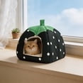 thumbnail image 3 of Strawberry-Shaped Small Pet Bed, Removable Washable 3-in-1 Hideout Tent for Guinea Pigs, Rabbits, Cats & Small Animals, 3 of 5