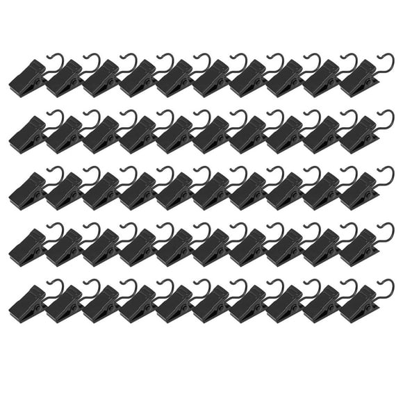 Under 10 Curtain Curtain Clips Plating Black 50pcs Curtain Clip Curtain Accessories Home Storage Clip Hook Curtain Clip