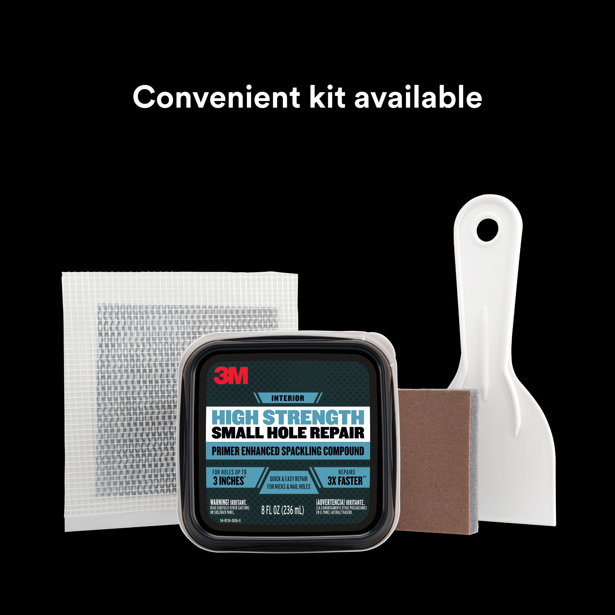 3M High Strength Small Hole Repair Kit, 8 oz. photo 2