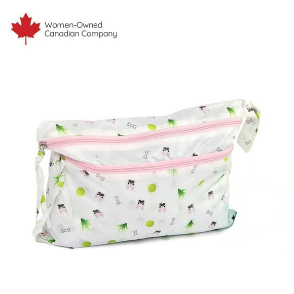Melii Waterproof Wet & Dry Bag with Handle, for Wet Bathing Suits, Diapers and Potty Training and Dishes, 14x11 for Babies, Toddlers, Adults