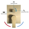 thumbnail image 7 of Cerypsa 12 Inches Shower System with Shower Head and Handheld Shower Head Brushed Gold, 7 of 7