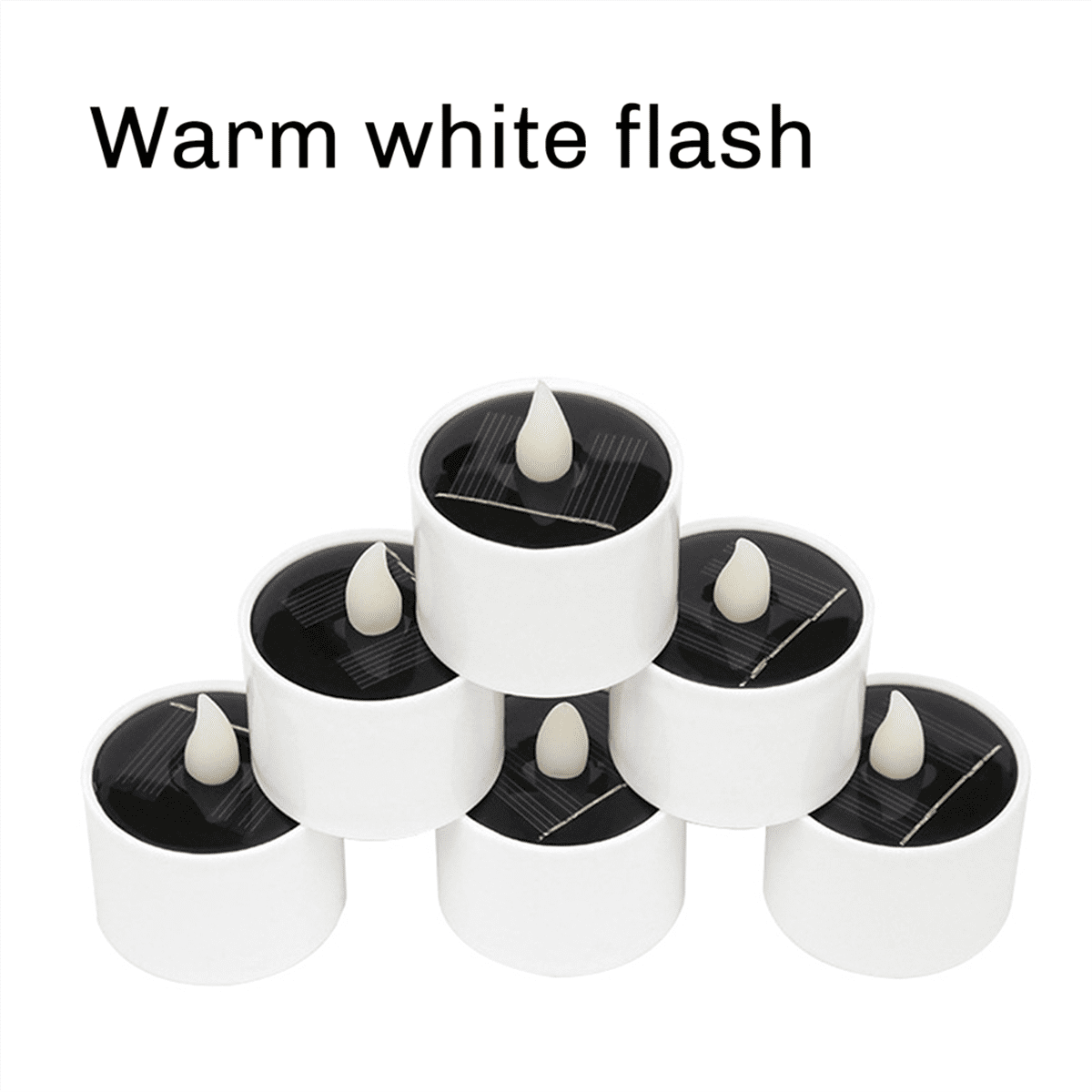 Solar LED Candles Light Outdoor Waterproof Flameless Solar Lights Rechargeable Candles for Wedding Garden Deco A
