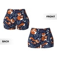 thumbnail image 5 of Haiem Cute Foxes No Front Seam Biker Shorts for Women Yoga Workout Gym Bike Shorts with Tummy Control Moisture-Wicking-Medium, 5 of 9