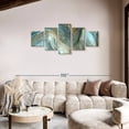 thumbnail image 2 of Elephant Stock Abstract Pearlescent Layers Wall Art - Horizontal Multi Panel Canvas - Living Room Wall Decor - Abstract Multi Panel - Blue And Gold Decor - 74" x 34", 2 of 8