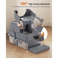 thumbnail image 4 of Enclosed Cat Litter Box – Large Space, Anti-Splash & Odor Control – Non-Stick Base, Easy to Clean for Indoor Cats – Durable & Cat-Friendly Design, 4 of 7