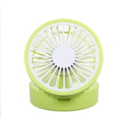 Mini Handheld Fan Portable 3 Setting 90° Rotating Free Adjustment for Camping Outdoors Travel Green