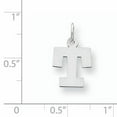 thumbnail image 2 of Beautiful Sterling Silver Rhodium-plated Small Block Initial T Charm, 2 of 2