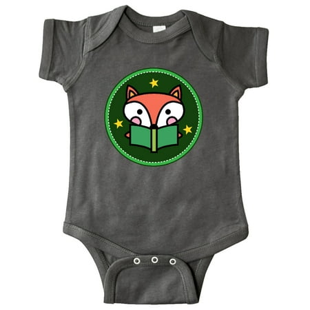 

Inktastic Reading Gift Fox with Book Gift Baby Boy or Baby Girl Bodysuit