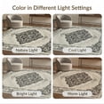 thumbnail image 7 of ODIKA 8'x10' Washable Area Rug Farmhouse Distressed Grey Vintage Scroll Border Stripe Greyrugs Flowing for Dining Room, Large Office, Lounge, Non-Slip Chair-Friendly Mat, 7 of 7