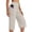 AA-Khaki, variant on Capri Pants for Women with Pockets High Waist Straight Leg Yoga Capris Summer Casual Workout Cropped Trousers Khaki S