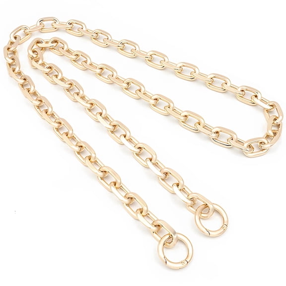 Gold Crossbody Chain Strap, 120 cm Long Quality Metal Chain for Bag, Wide and Stylish Shoulder Chain, Quick Release for Versatile Use, Gold Purse Chain Strap
