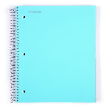 5 Subject Notebook - College Ruled - Durable Poly Cover/5 Poly Pockets/200 Sheets