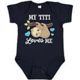 thumbnail image 3 of Inktastic My Titi Loves Me with Sloth and Hearts Boys or Girls Baby Bodysuit, 3 of 5
