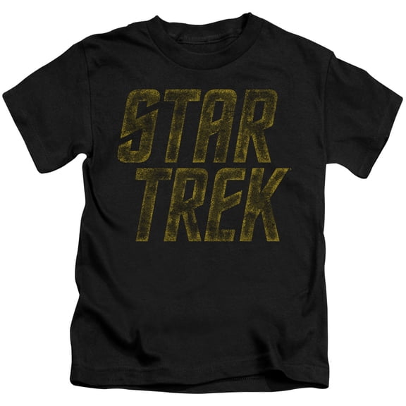 Star Trek Distressed Logo Youth 18/1 T-Shirt Black