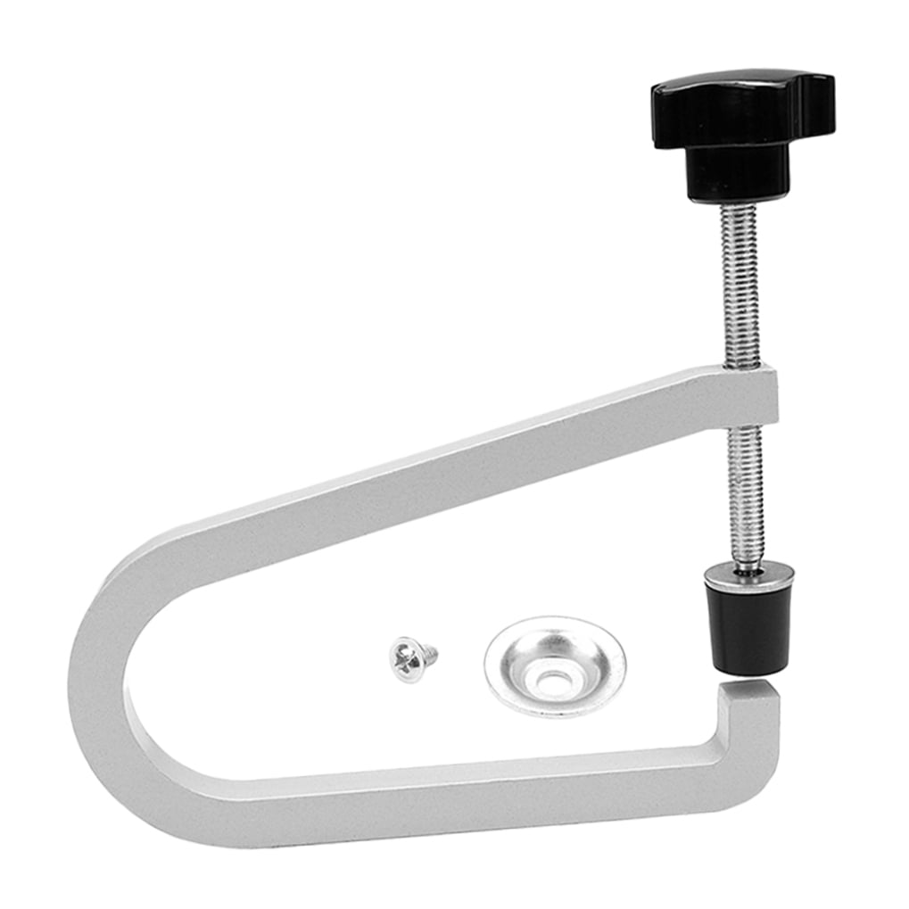 LEORX 1 Set Guitar Bridge Clamp Metal Silver for Acoustic Guitar Parts and Accessories 11.8X4.2X0.5in