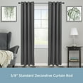 thumbnail image 2 of Kenney® Mae 5/8" Standard Decorative Window Curtain Rod, 28-48", Black, 2 of 6