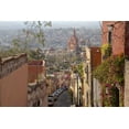 thumbnail image 2 of Paulson, Don 24x17 White Modern Wood Framed Museum Art Print Titled - Mexico Street scene with overview of city, 2 of 4
