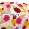 thumbnail image 3 of Ice Cream Pouf Cover with Zipper, Taste of Summer Theme Chocolate and Fruity Flavor Cherries Circle Sprinkles, Soft Decorative Fabric Unstuffed Case, 30" W X 17.3" L, Multicolor, by Ambesonne, 3 of 5
