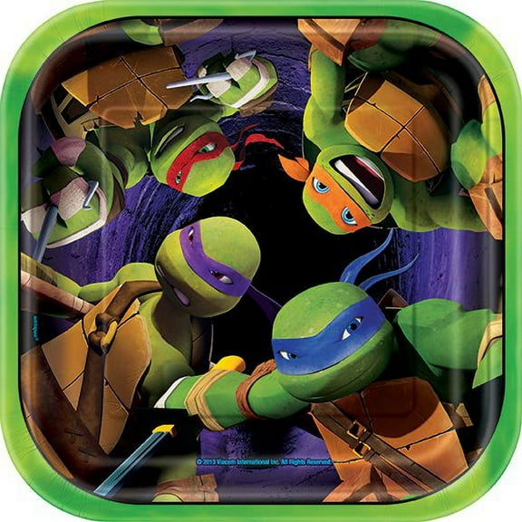7" Teenage Mutant Ninja Turtles Square Paper Dessert Plates, 8ct