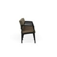 thumbnail image 4 of Fauteuil d'Attente de Réception Lenox en Acier à 4 Places / Acier Noir / Brun / Brun, 4 of 5