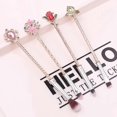 thumbnail image 3 of Rose Eye Makeup Brush Set - 4pcs Wand Makeup Brushes with Soft Synthetic Fiber and Metallic Handle for Eyebrow, Eyeshadow, Foundation, Blending and Li, 3 of 4