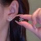 thumbnail image 5 of Pendientes de oreja con borlas de flores personalizadas de moda en vivo con aguja de plata, de longitud media, exquisitos y penetrantes, 5 of 6