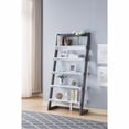 thumbnail image 4 of Furniture of America Berga 5 Shelf Bookcase, White/Gray, 4 of 5
