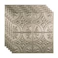 thumbnail image 1 of FASÄDE Traditional 2 Decorative Vinyl 2ft x 2ft Lay in Ceiling Panel in Brushed Nickel (5 Pack), 1 of 5