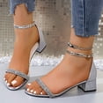 thumbnail image 4 of VEKDONE Beach Sandals for Women Women's Fashion Casual Versatile Rhinestone Buckle Spring And Summer New Open Toe Sandals, 4 of 5