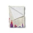 thumbnail image 2 of Las Vegas Soft Flannel Fleece Throw Blanket, Colorful Landmarks in Las Vegas Pyramid and of Liberty in Watercolors, Cozy Plush for Indoor and Outdoor Use, 60" x 80", Multicolor, by Ambesonne, 2 of 6