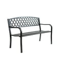 thumbnail image 2 of Patio Premier Lattice Back Metal Park Bench in Black, 2 of 7