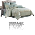 thumbnail image 5 of Teesa 9pc Queen Comforter Set, Shams, Blue and Gold Woven, 5 of 6