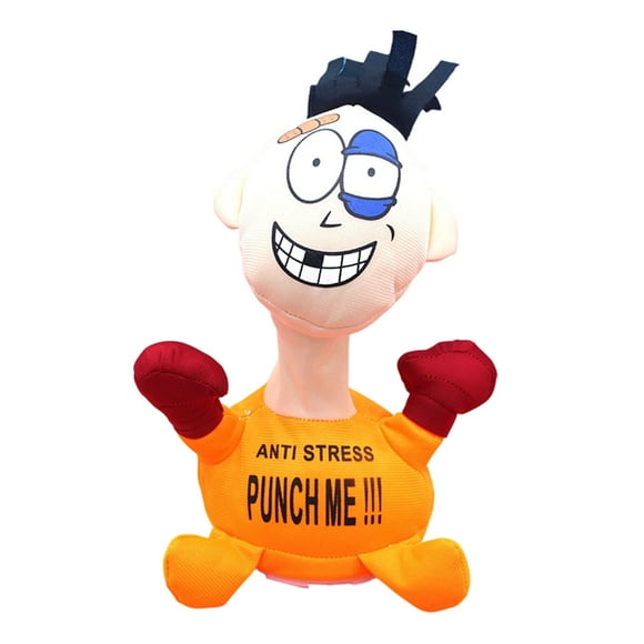 1Pcs Punch Fabric Doll Soft Stress After Beaten Ideal For Relieving Stress Prank Interactive Stress For Kids – Battery Powered Mini Figure Release