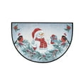 thumbnail image 2 of RICHMJ Christmas Snowman Half Round Doormat - Washable Semi Circle Area Rug -Non Slip Half Moon Rug -Holiday Decor Mat for Indoor Outdoor Bathroom Kitchen Welcome Fireplace Hearth Floor Mat(B), 2 of 9
