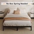 thumbnail image 5 of Bedofmine 10" Full Size Bed Frame with Storage, No Box Spring, Heavy Duty, Rounded Corners, Easy Assembly, Black, 5 of 9