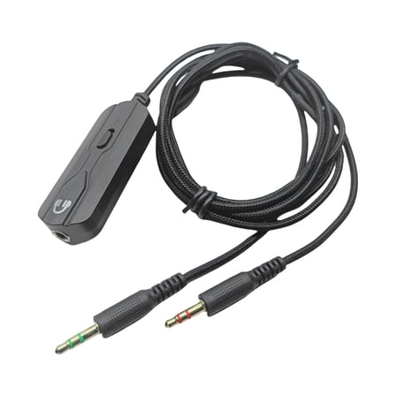 Computer Headphone Cable 3.5mm Female to Male Cable with Mute & Volumes Controls Gold-Plate Connectors 200cm