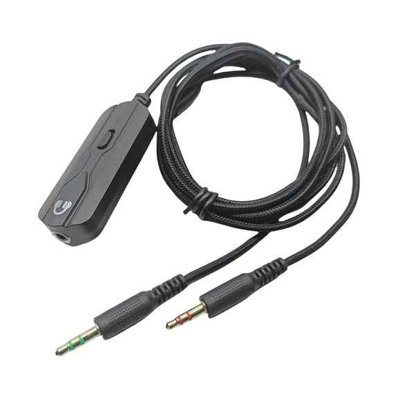 Computer Headphone Cable 3.5mm Female to Male Cable with Mute & Volumes Controls Gold-Plate Connectors 200cm