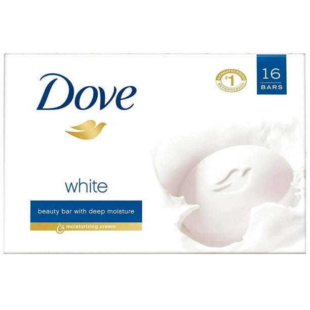 Dove Beauty Bar with Moisturizing Cream 3.75 oz., 16pack (White Bar